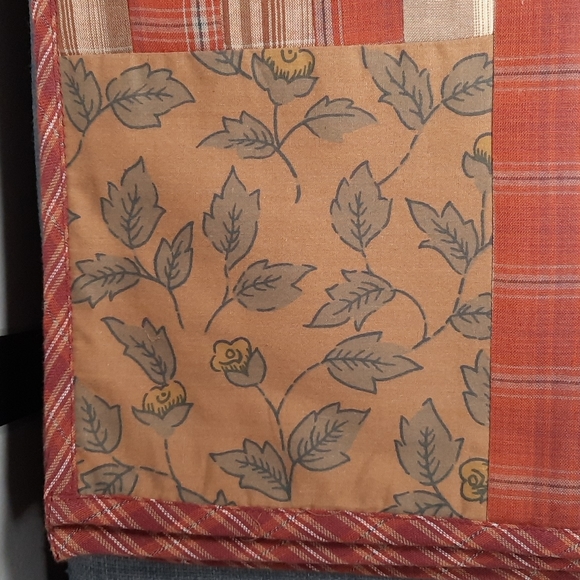 Set 4 Placemats Tablemat Cotton Flag Cream Tan Rust 12" x 18" Washable Patriotic - Picture 3 of 6